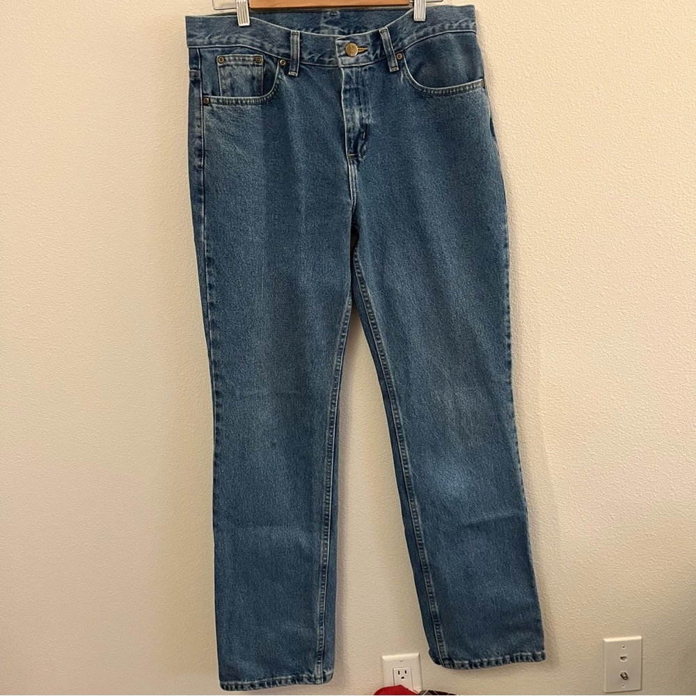 Lee Chicago Style 100% Cotton Medium Wash High Rise Denim 33 x 33